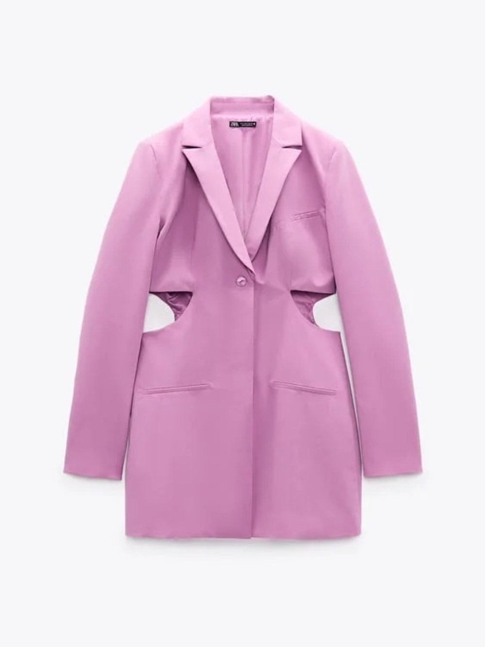 Zara Lilac Blazer with Side Cut-Outs